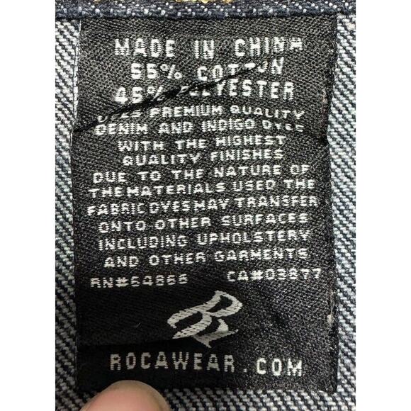 Rocawear Men's Classic Fit Dark Wash Wide Leg Jeans - Size 44x28.5 - Picture 8 of 8